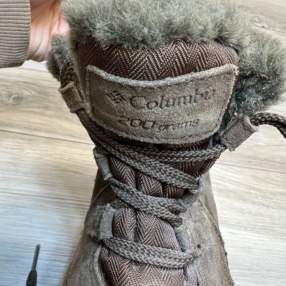 Columbia Sierra Summette Shorty Winter Boot Women's Size 8.5 Brown Suede 200Gram